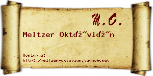 Meltzer Oktávián névjegykártya